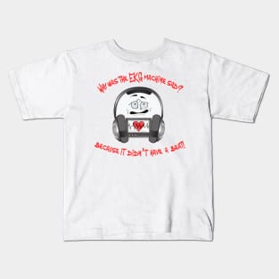 Sad EKG - Where's the Beat? medical puns Kids T-Shirt